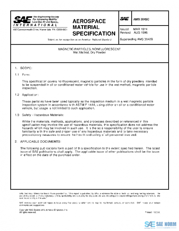 SAE AMS3042C PDF SAE AMS3042C PDF