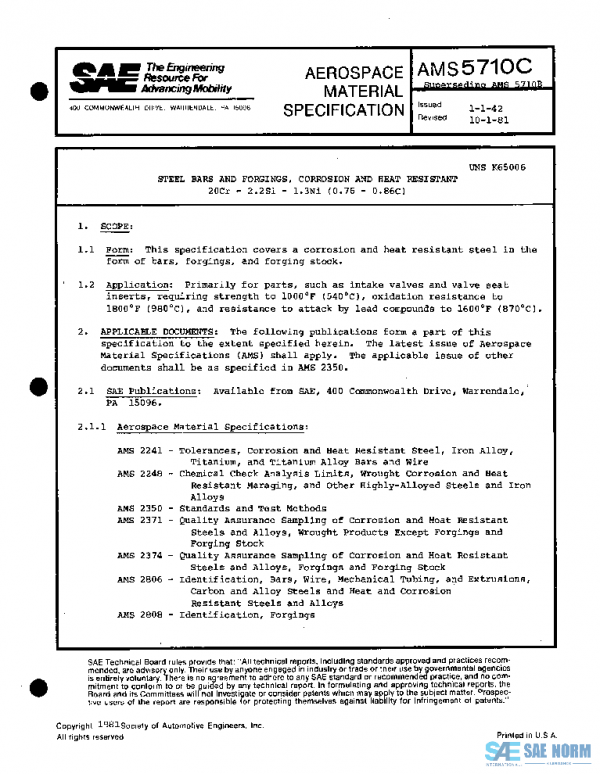 SAE AMS5710C PDF SAE AMS5710C PDF