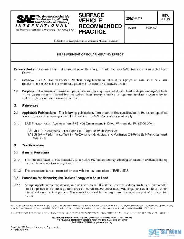SAE J1559_199507 PDF SAE J1559_199507 PDF