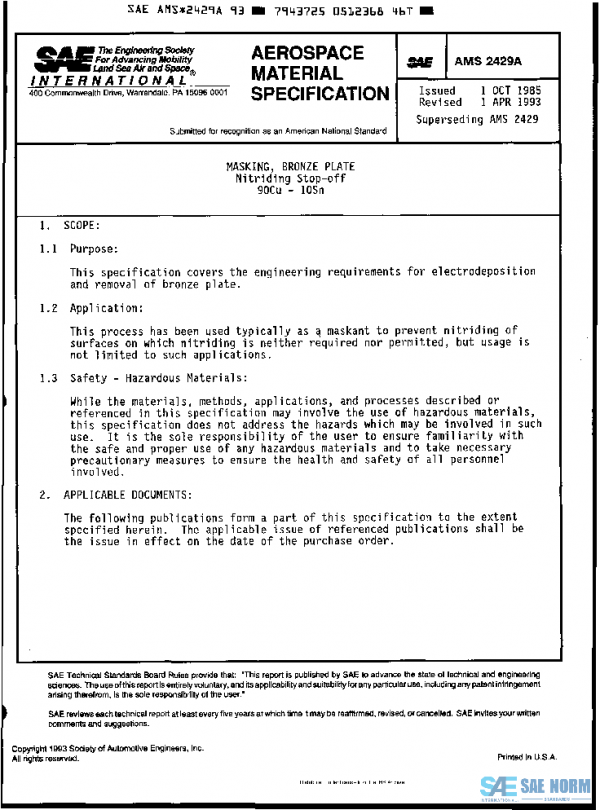 SAE AMS2429A PDF SAE AMS2429A PDF