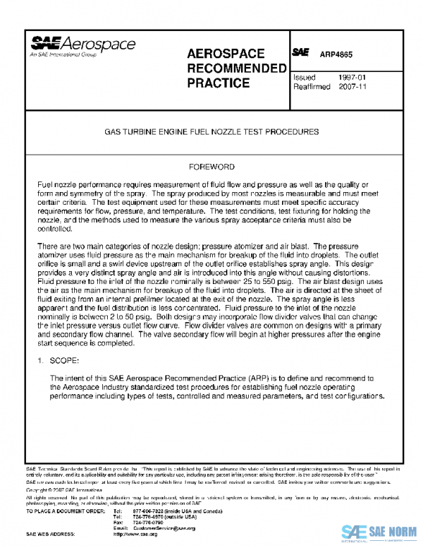 SAE ARP4865 PDF SAE ARP4865 PDF