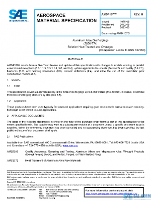 SAE AMS4107H PDF SAE AMS4107H PDF