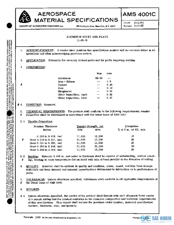 SAE AMS4001C PDF