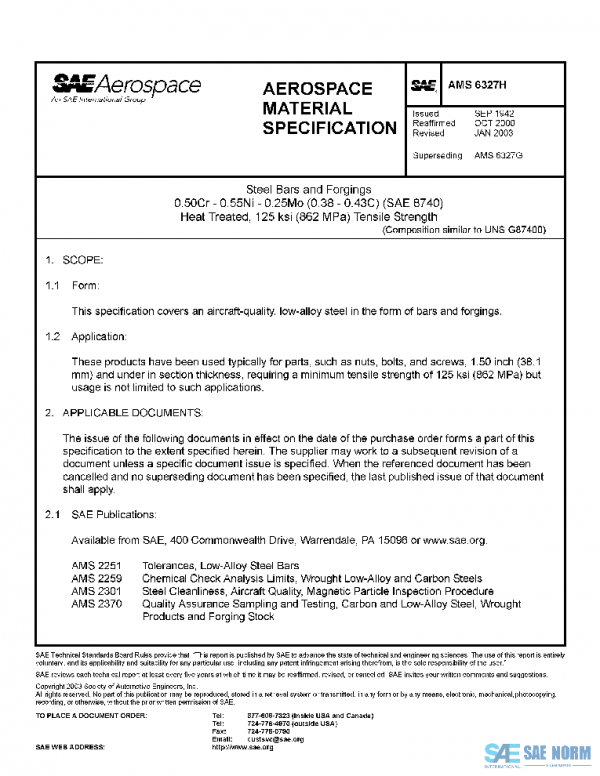 SAE AMS6327H PDF