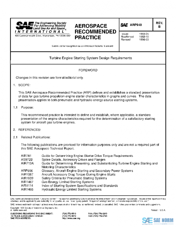 SAE ARP949B PDF