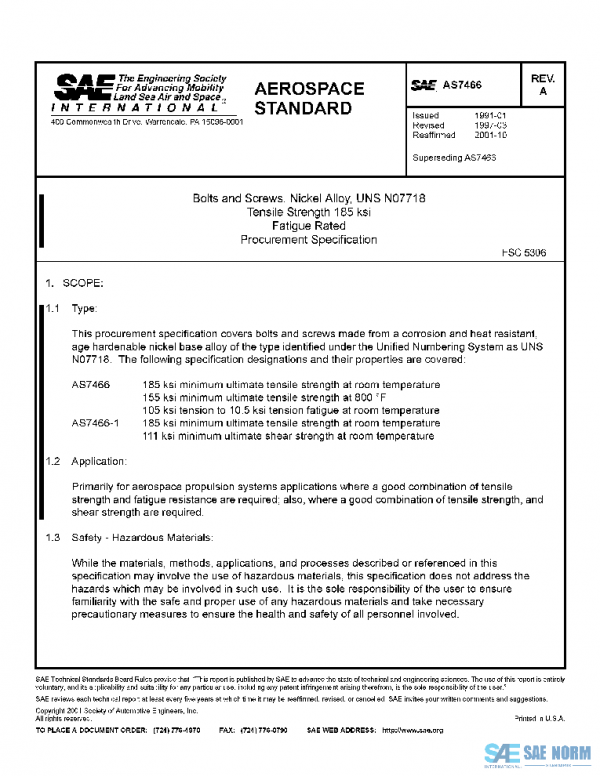 SAE AS7466A PDF SAE AS7466A PDF