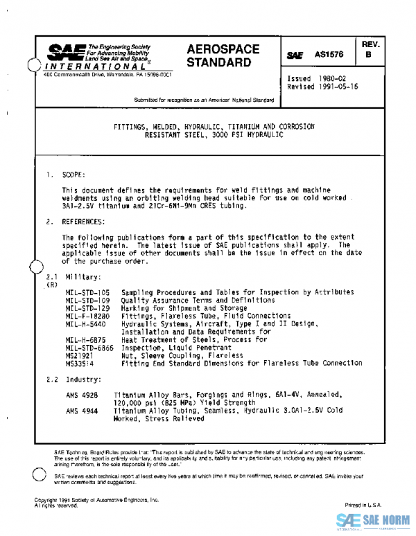 SAE AS1576B PDF