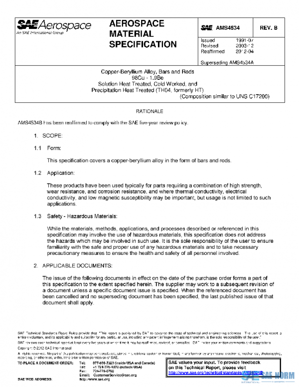 SAE AMS4534B PDF SAE AMS4534B PDF