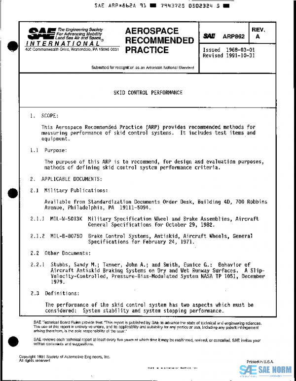 SAE ARP862A PDF