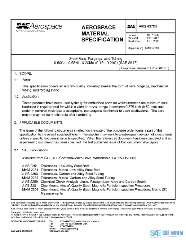 SAE AMS6272K PDF SAE AMS6272K PDF
