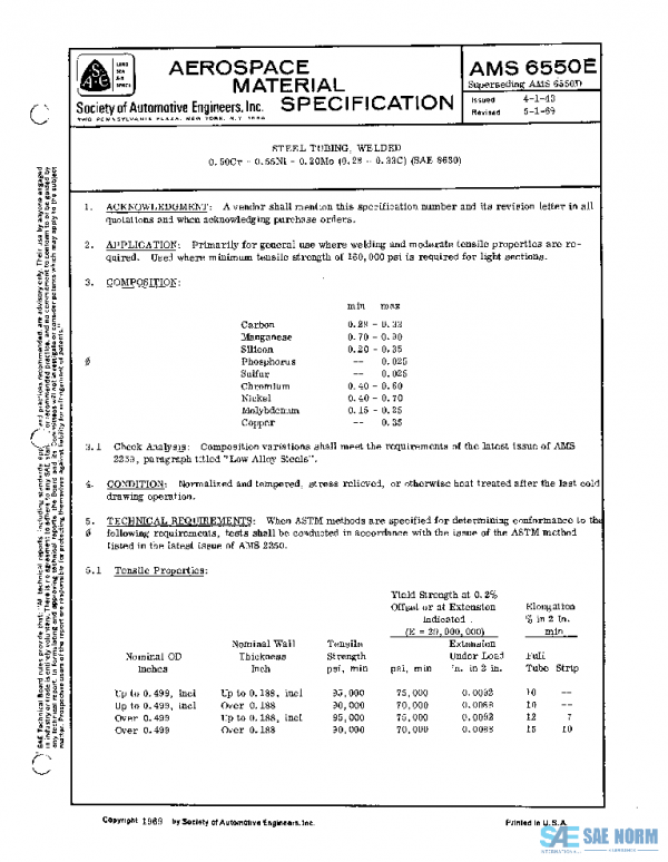 SAE AMS6550E PDF SAE AMS6550E PDF
