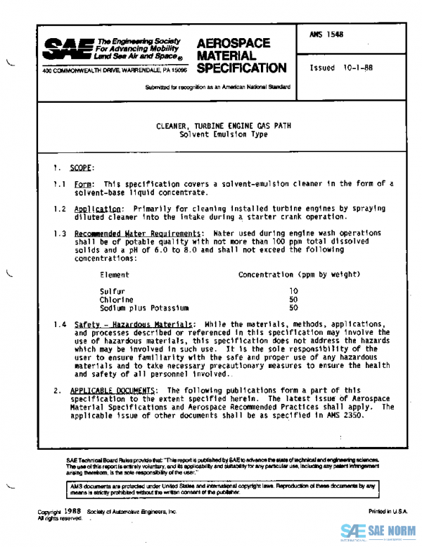 SAE AMS1548 PDF SAE AMS1548 PDF
