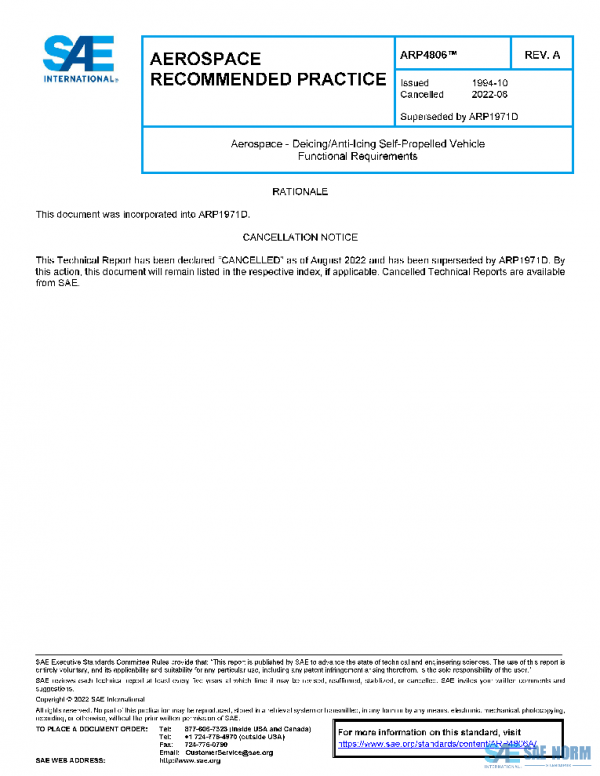 SAE ARP4806A PDF SAE ARP4806A PDF