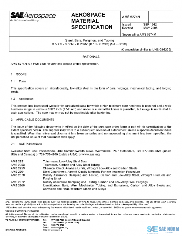 SAE AMS6274N PDF SAE AMS6274N PDF