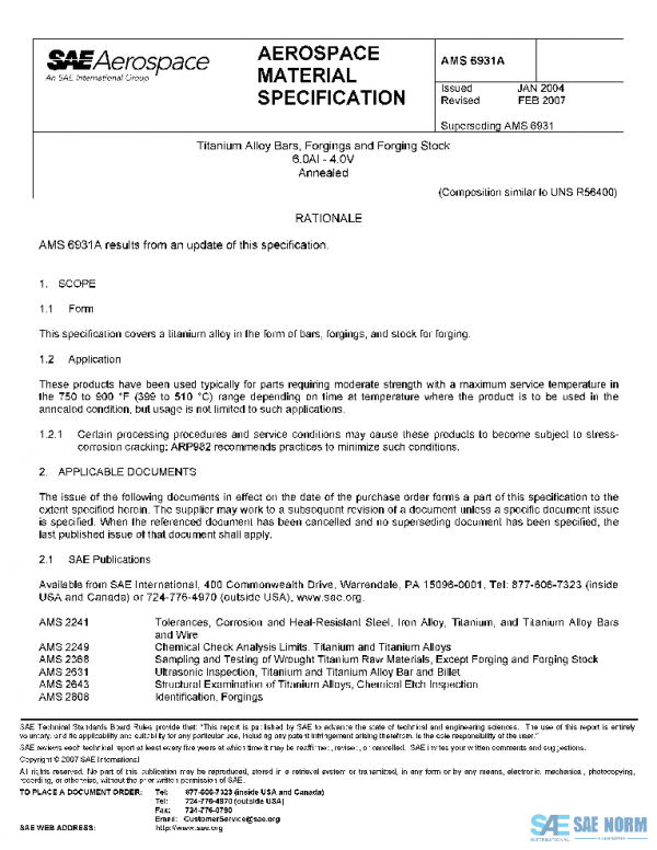 SAE AMS6931A PDF SAE AMS6931A PDF