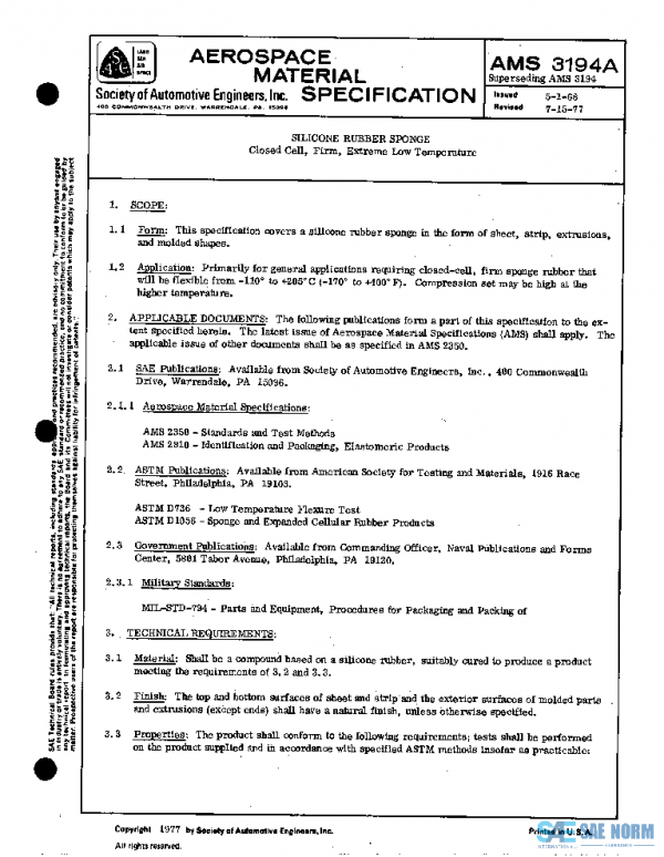 SAE AMS3194A PDF SAE AMS3194A PDF