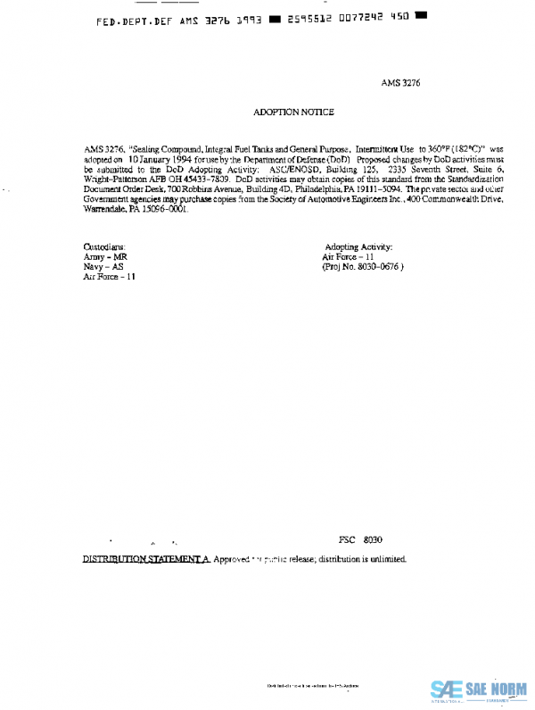 SAE AMS3276A PDF SAE AMS3276A PDF