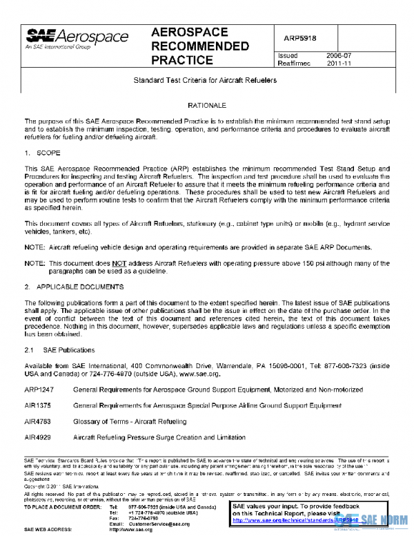 SAE ARP5918 PDF