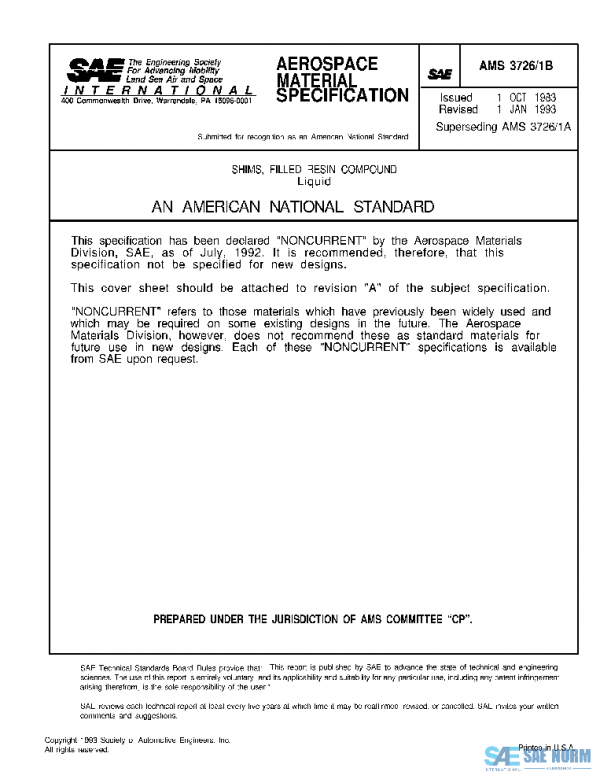 SAE AMS3726/1B PDF