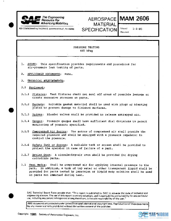 SAE MAM2606 PDF