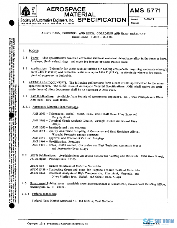 SAE AMS5771 PDF