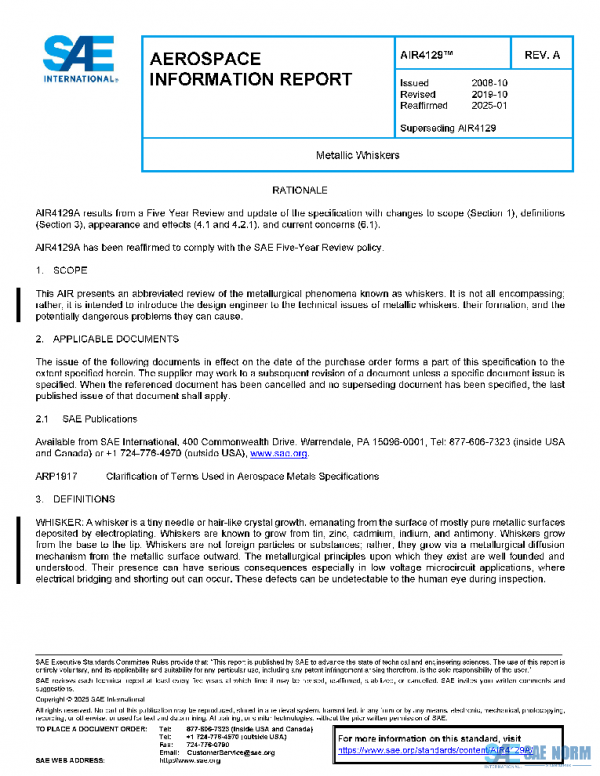 SAE AIR4129A PDF