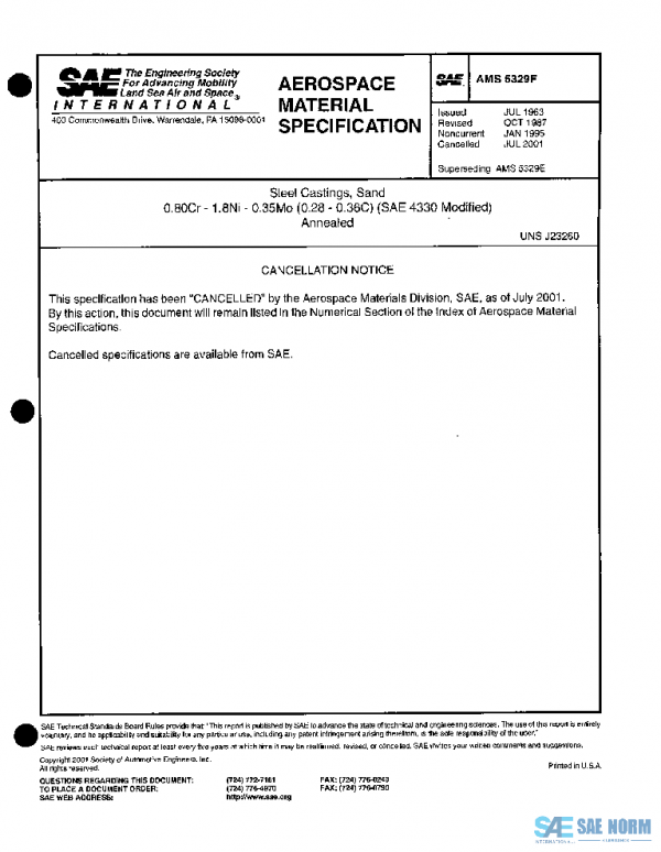 SAE AMS5329F PDF