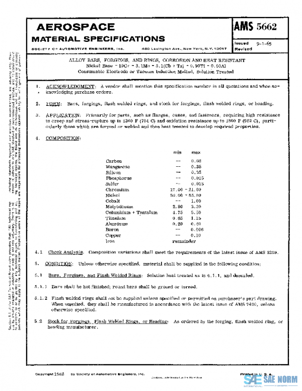 SAE AMS5662 PDF