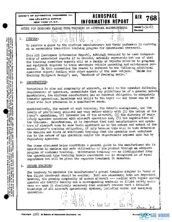 SAE AIR768 PDF