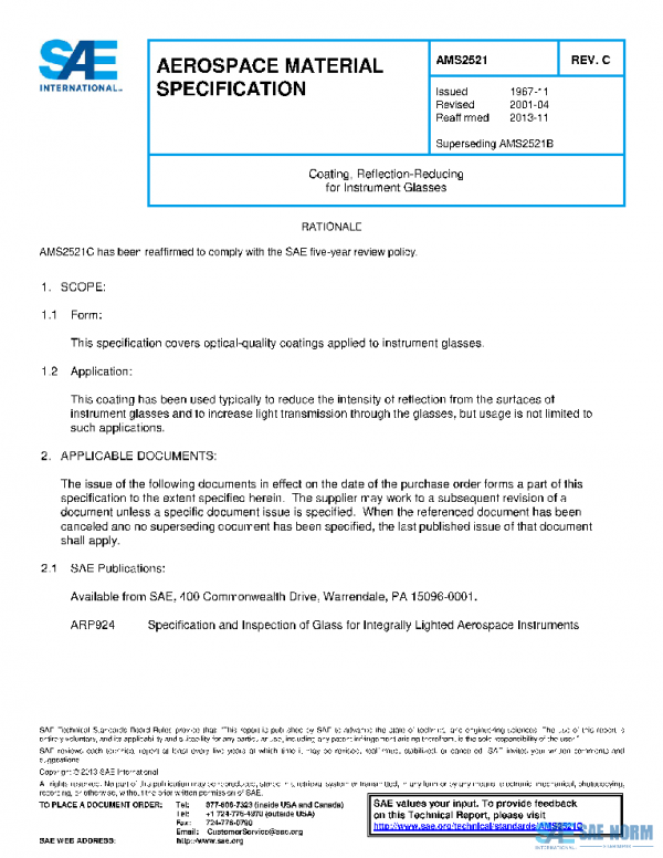 SAE AMS2521C PDF SAE AMS2521C PDF