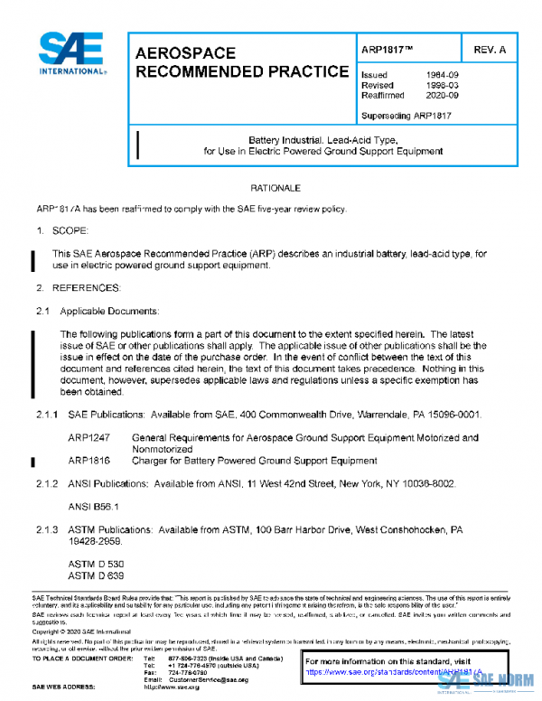 SAE ARP1817A PDF