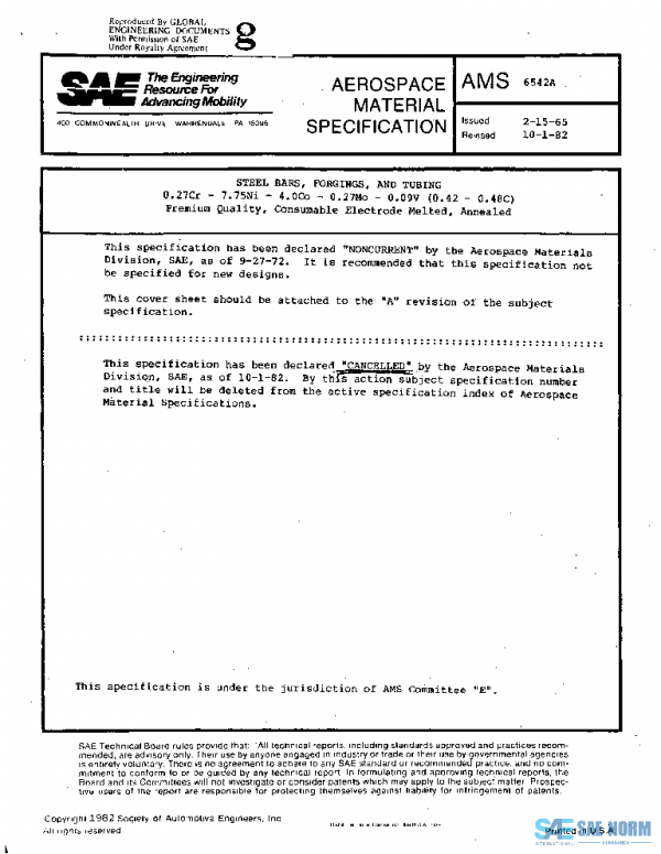 SAE AMS6542A PDF SAE AMS6542A PDF