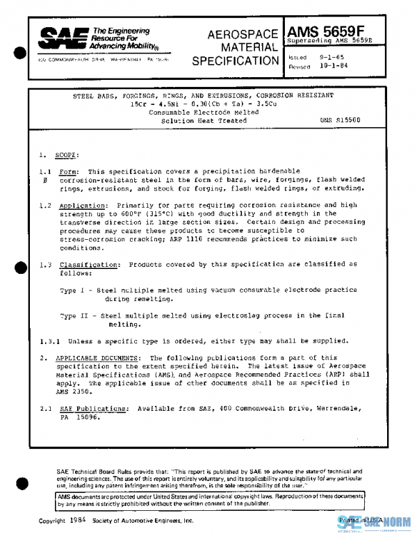SAE AMS5659F PDF