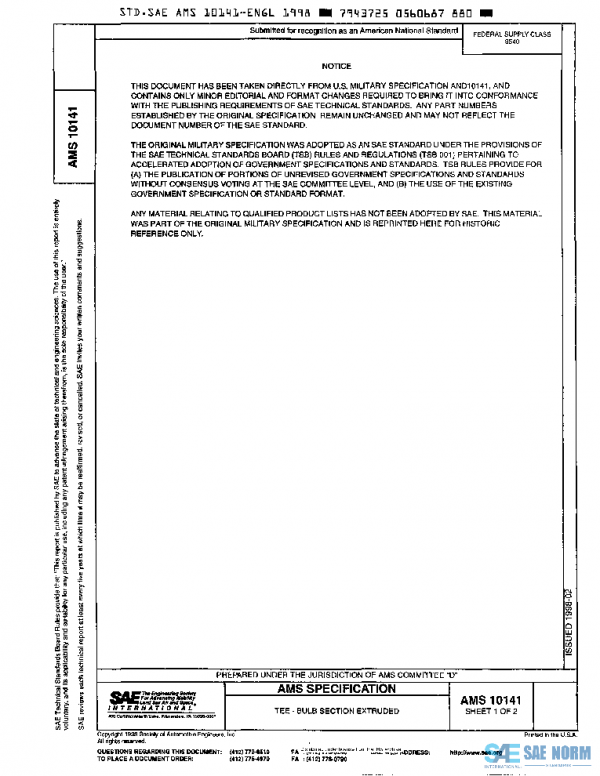 SAE AMS10141 PDF