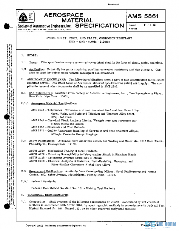 SAE AMS5861 PDF SAE AMS5861 PDF