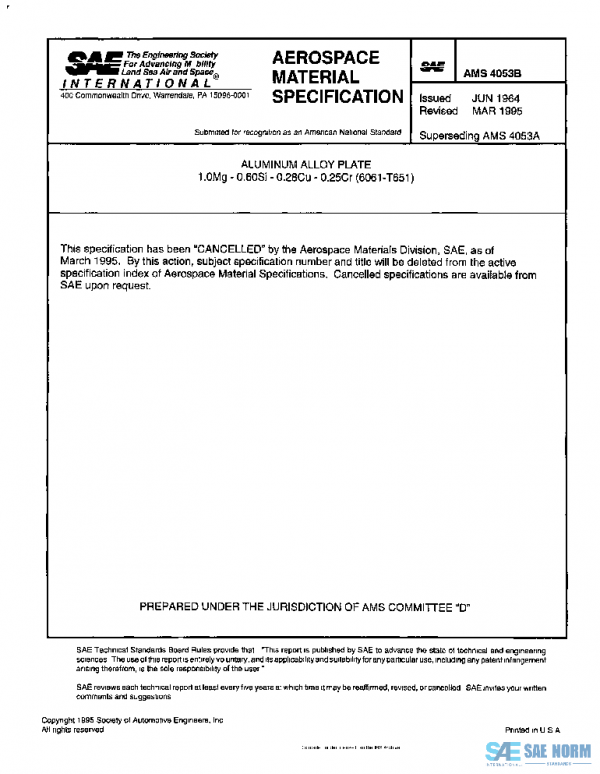 SAE AMS4053B PDF