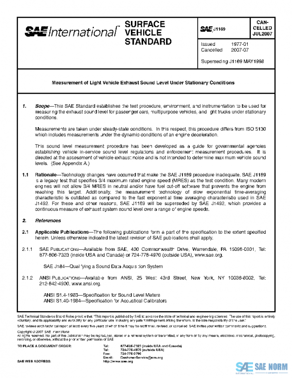 SAE J1169_200707 PDF