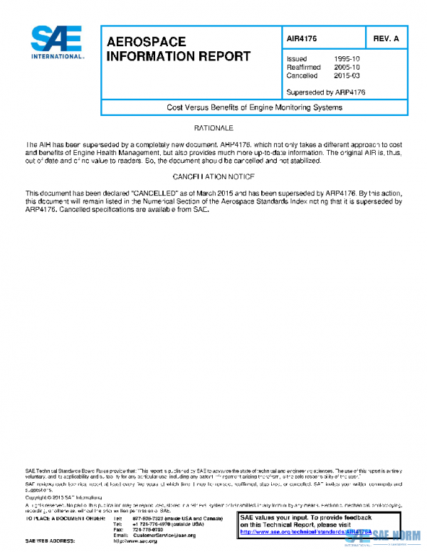 SAE AIR4176A PDF