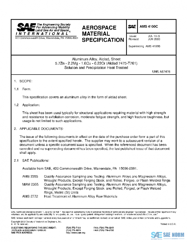 SAE AMS4100C PDF