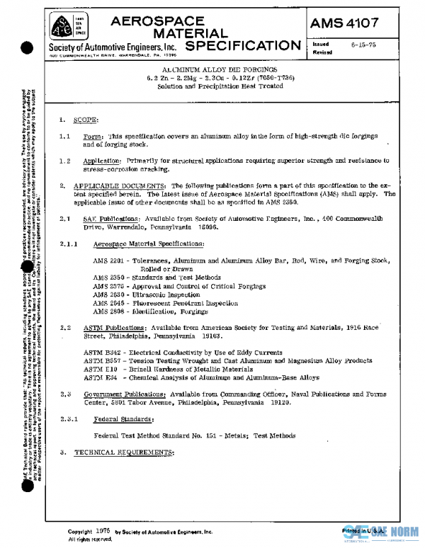 SAE AMS4107 PDF