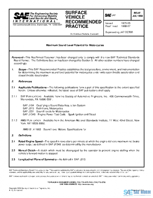 SAE J47_199807 PDF