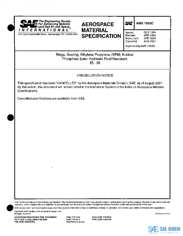 SAE AMS7262C PDF SAE AMS7262C PDF