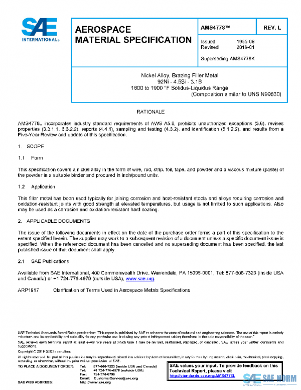 SAE AMS4778L PDF