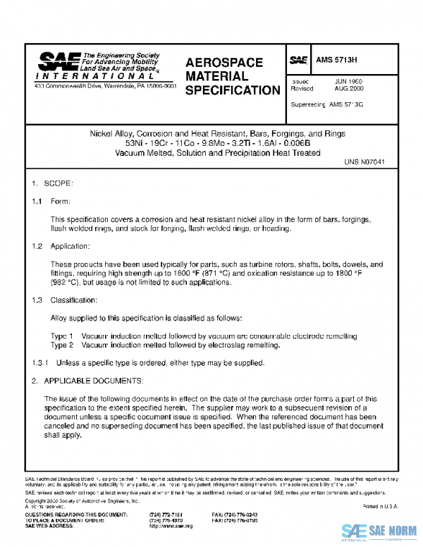 SAE AMS5713H PDF