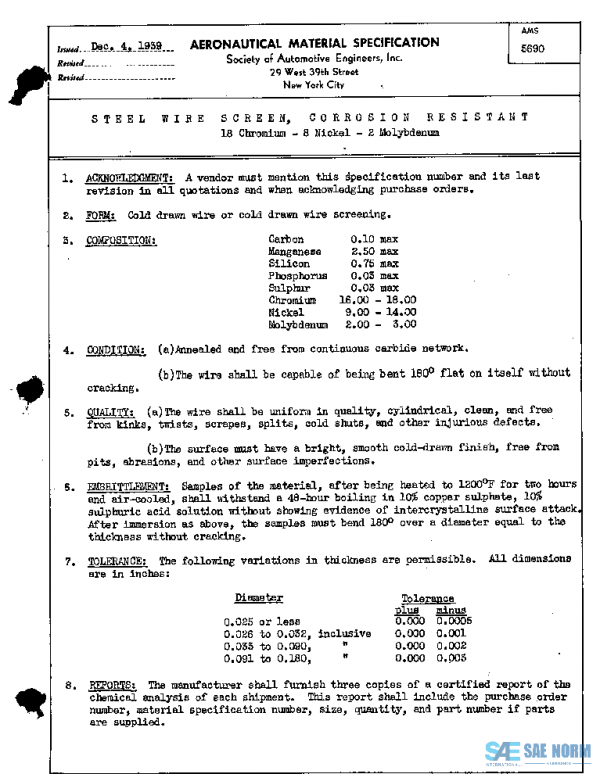 SAE AMS5690 PDF SAE AMS5690 PDF