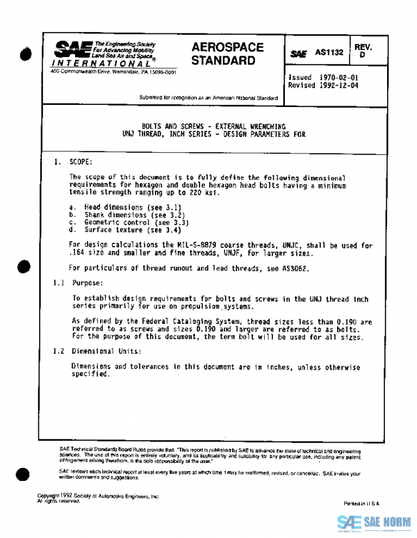 SAE AS1132D PDF SAE AS1132D PDF