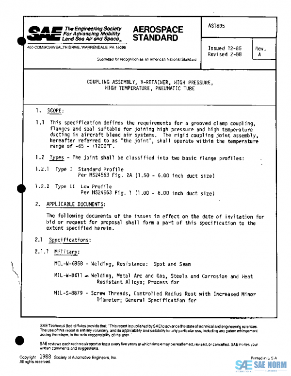 SAE AS1895A PDF SAE AS1895A PDF
