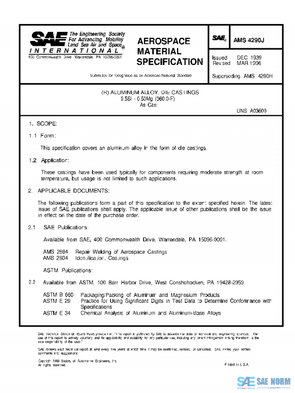 SAE AMS4290J PDF