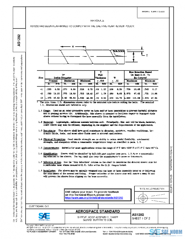 SAE AS1292 PDF SAE AS1292 PDF