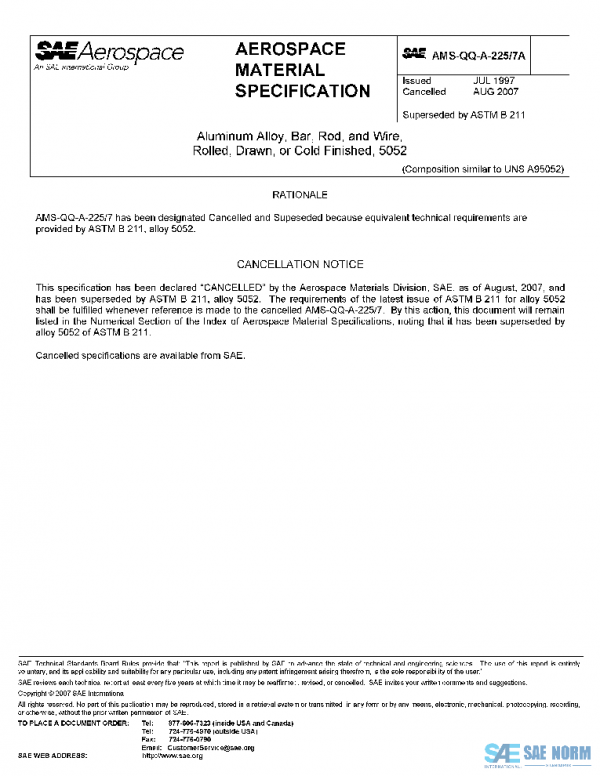 SAE AMSQQA225/7A PDF